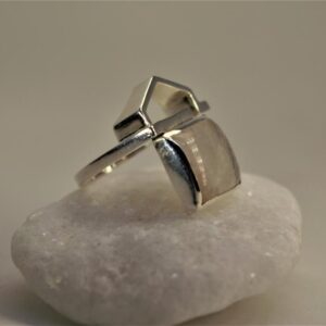 Anel em Prata 950 e Pedra da Lua 821 01